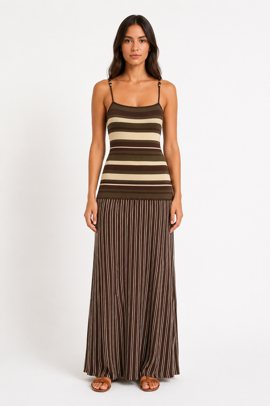 Sienna Striped Knit Maxi Dress