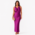 Amethyst Satin Maxi Dress