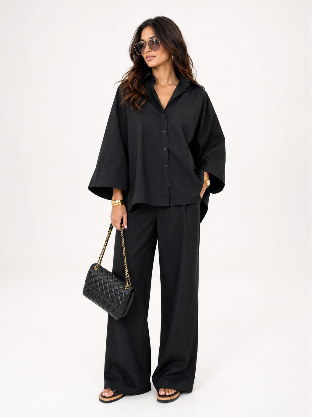 Black Two Piece Lounge Set