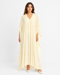 Butter Yellow Flowing Kaftan Dress