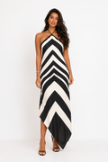 Black & White Chevron Maxi Dress